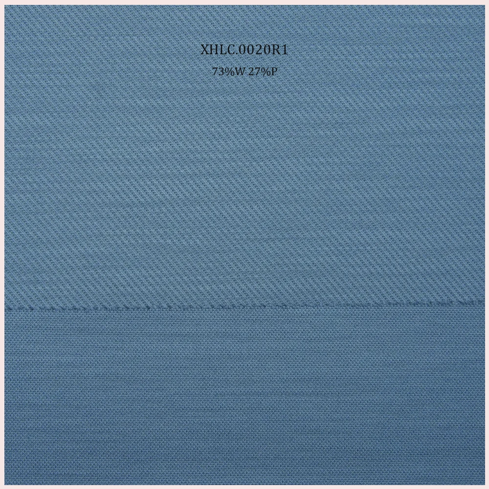 Twill Jacquard Organic Merino Wool Blends Knit Fabric 73%W 27%P Fabric For Coat Sweater Dress Sportswear Suit T-shirt