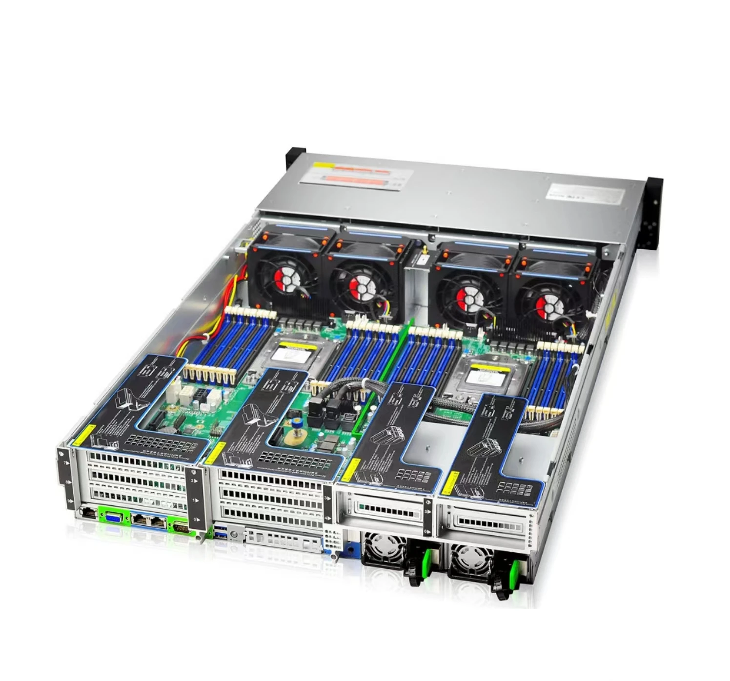 2U 12 bay AMD римская платформа 32DIMM сервер barebone поддержка EPYC 7002