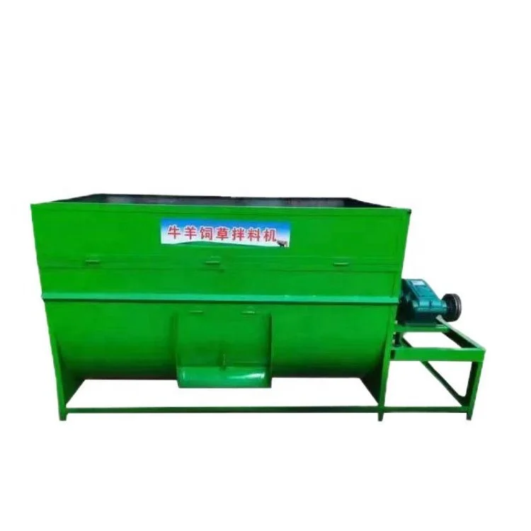 Cattle 1 ton Horizontal Feed Mixer Livestock Feed Mixer Grinder