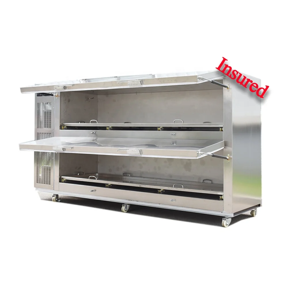 Side door open mortuary freezer suite for small morgue rooms