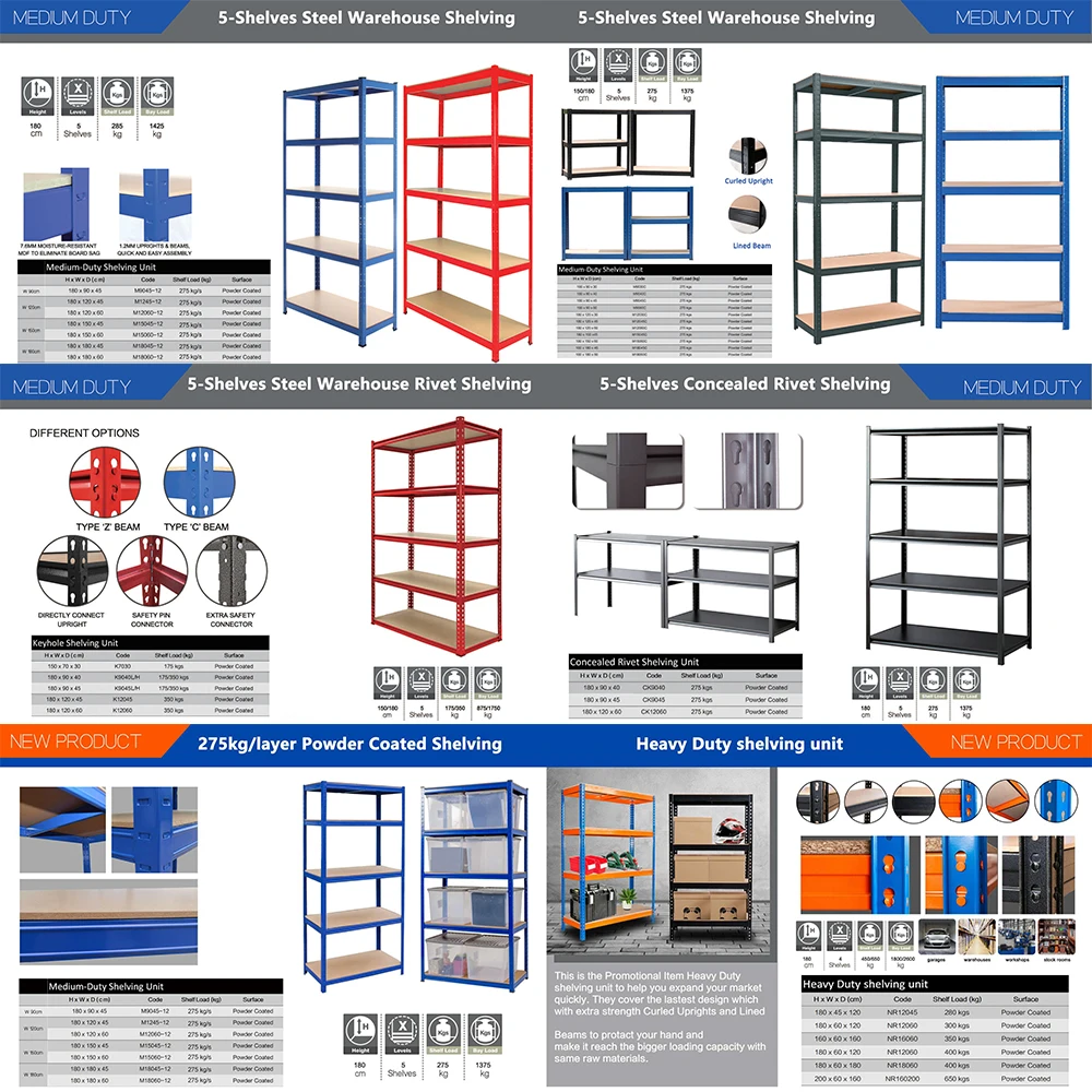 Heavy Duty Storage Rack 5 Shelf Tier Garage Shelving Unit Home Organizer Shelves