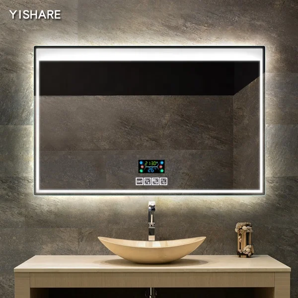 
New Design Hot Selling Hotel House Decoration Wall Mounted Illuminated Smart Led Bath Mirrors 
