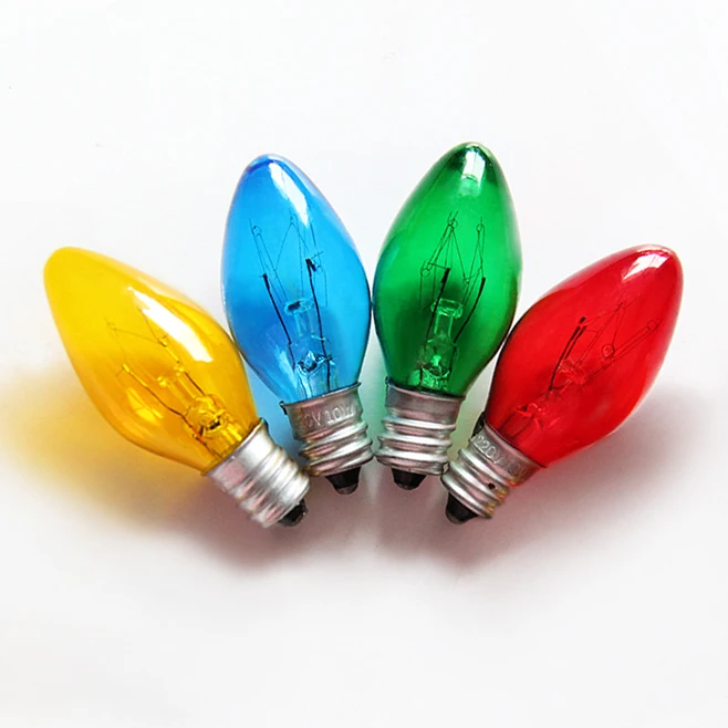 C7 Clear beautiful color lighting bulb for sting light bulb