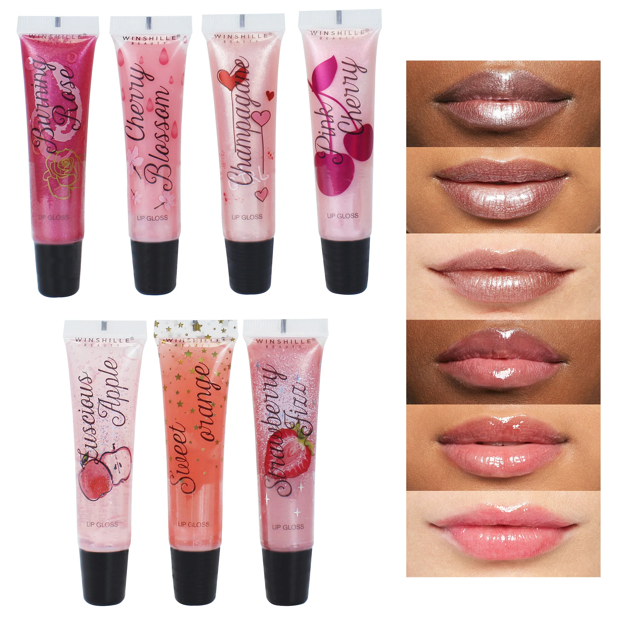 custom lip tint matte logo nude lipstick mini vegan set new lipgloss glitter clear private label vendor wholesale lip gloss