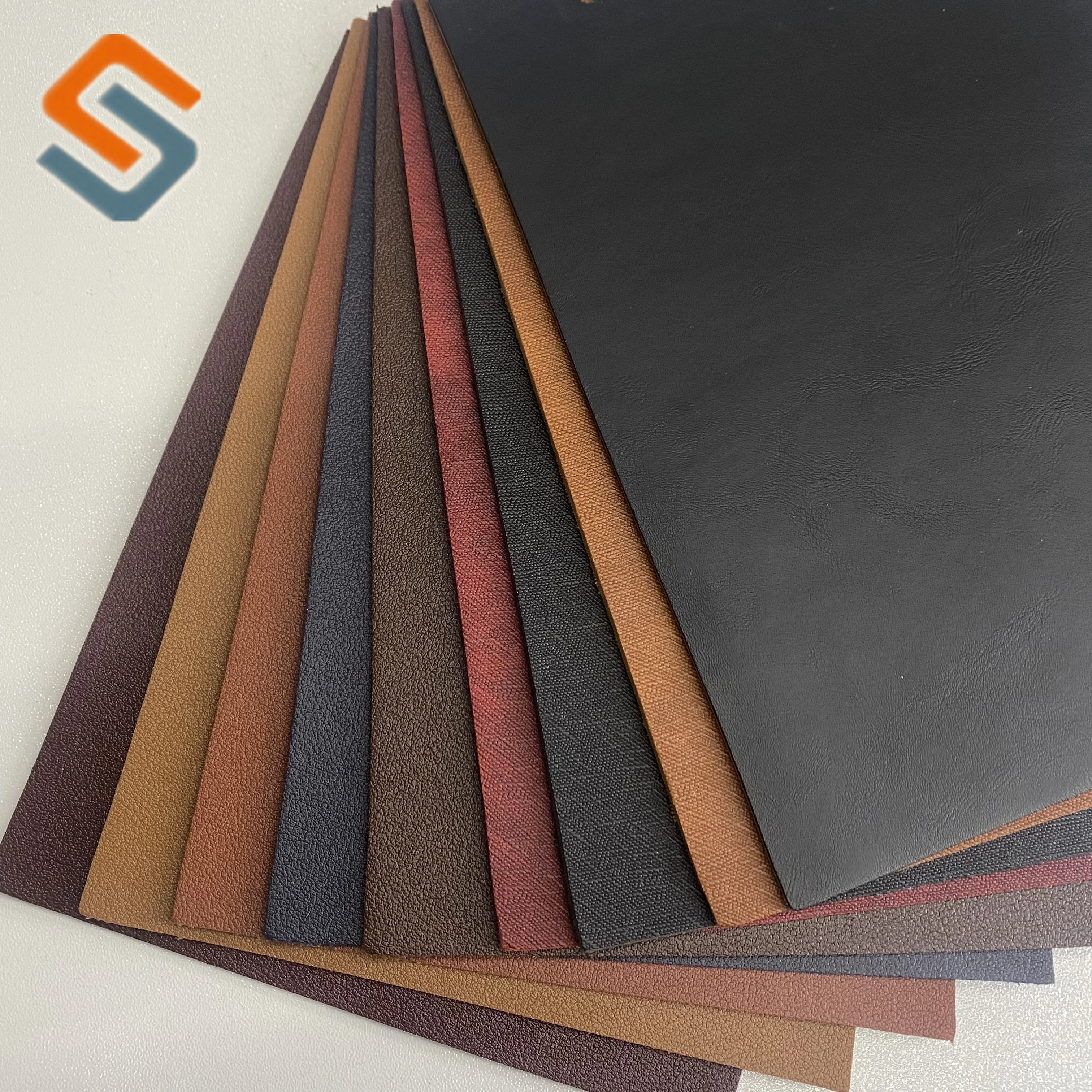 Durable 2.4mm thickness pvc saffiano synthetic leather fabric for making footwear