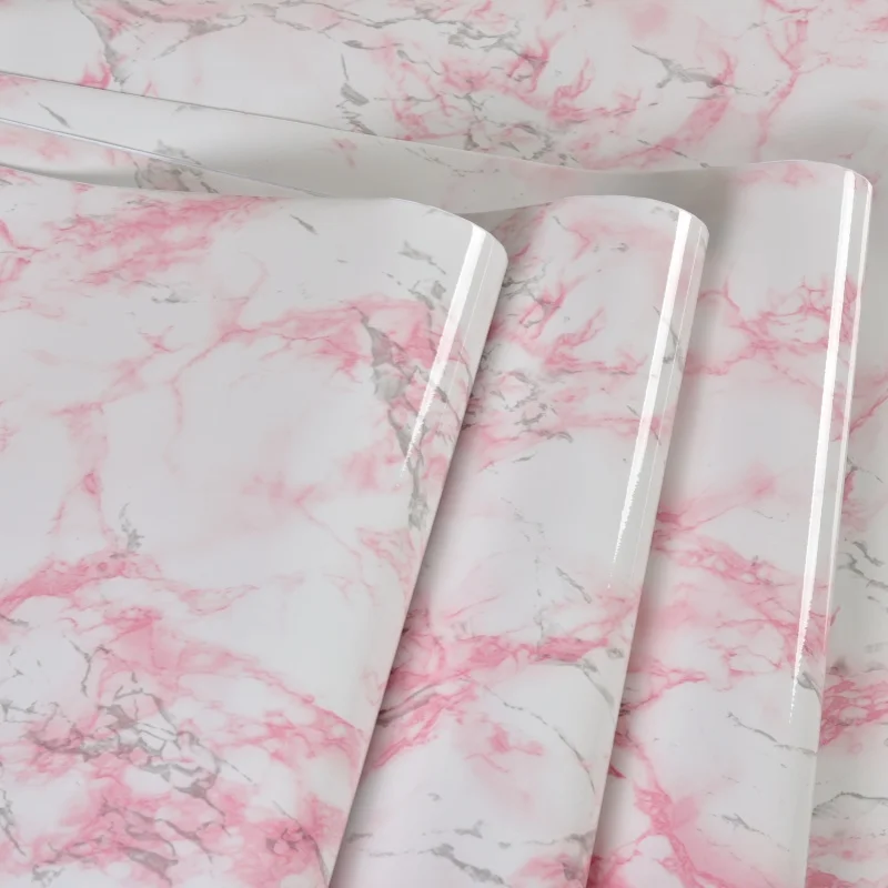 Marble Stone Anti-scratch PVC Macaron-Colored Easy-to-Apply Beautiful Wallpaper Renovation Sticker For Home Decor