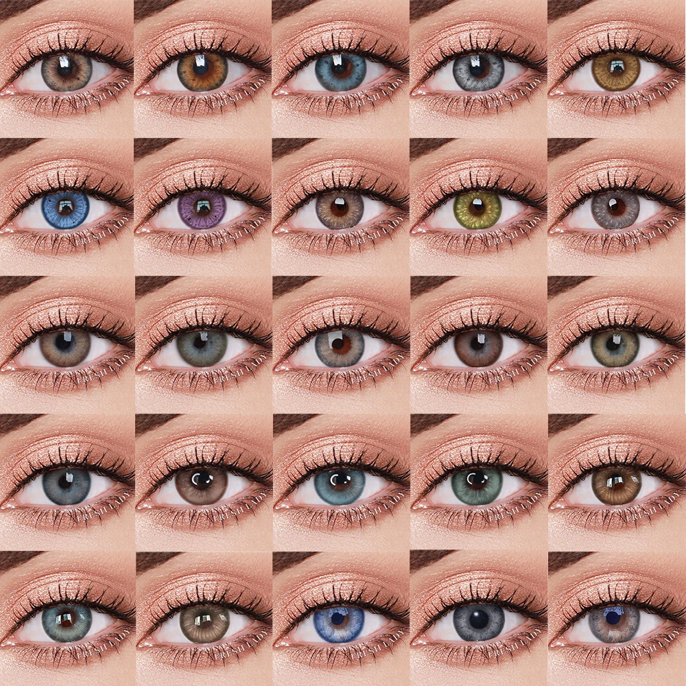 Новые цветные женские контактные линзы для глаз на заказ, натуральные мягкие цветные контактные линзы для глаз, оптовая продажа
