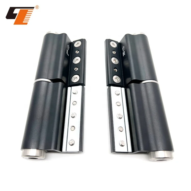 Electrophoretic Black Heavy Duty Concealed Door Hinge Aluminum Door Commercial Adjustable Hydraulic Hinge