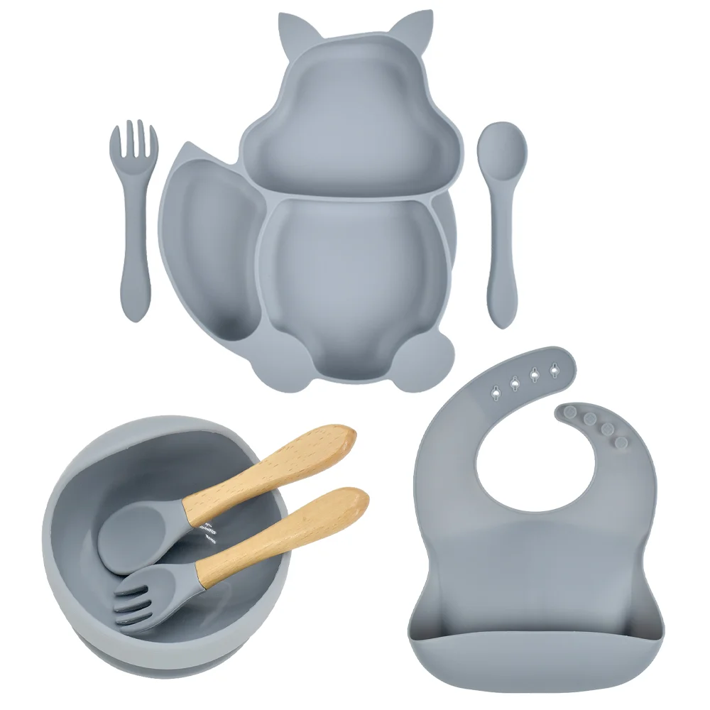  Baby sectioned silicone plate cone fox baby