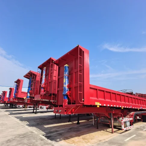 Factory price Accept Designed 2 or 3 Axles Tipper Cargo Truck Trailer container Transport 50-80 tons dump truck