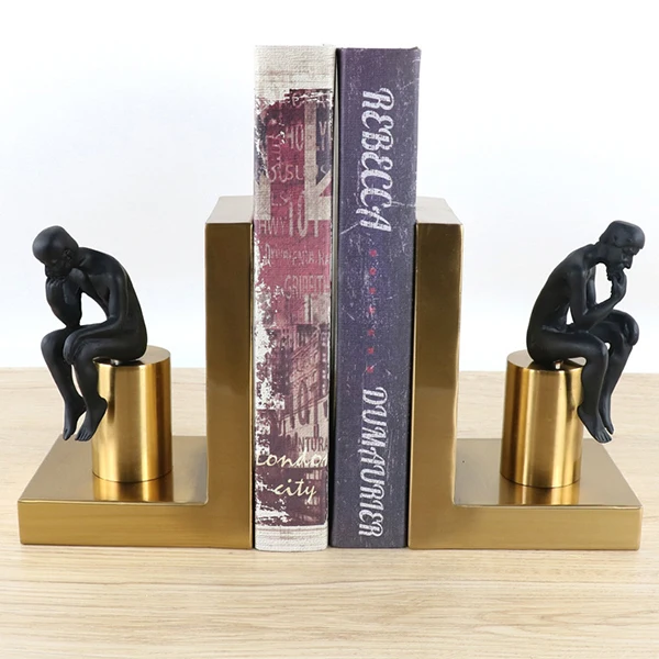 Metal Vintage Hand Book End Support Man