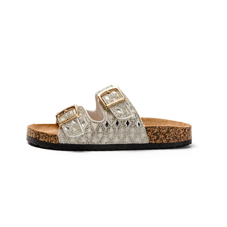 Quality Guarantee Fashionable Lady White Flat Round Toe Sandals For Women 2024 Shoe Lasts Hot Made In China