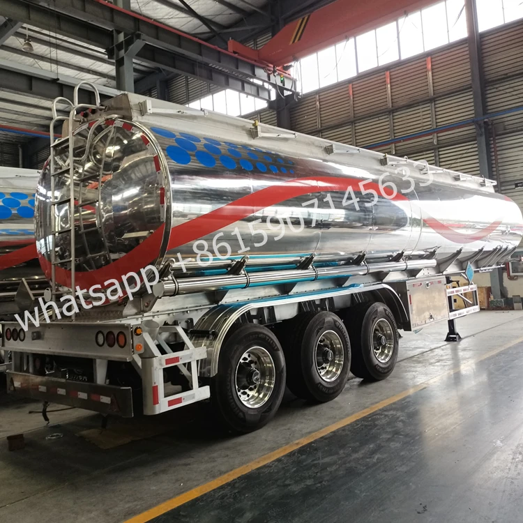 38000l 42000l 43000l Aluminum Tanker Truck Semi Trailer with 3 Axles