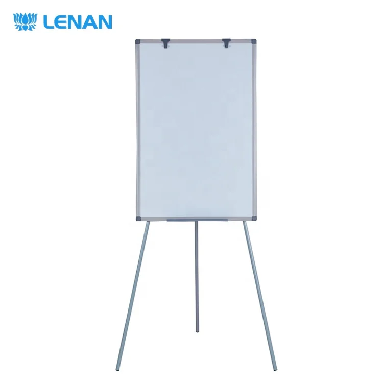 Office meeting supplies magnetic whiteboard easel foldable tripod flip chart board with stand
