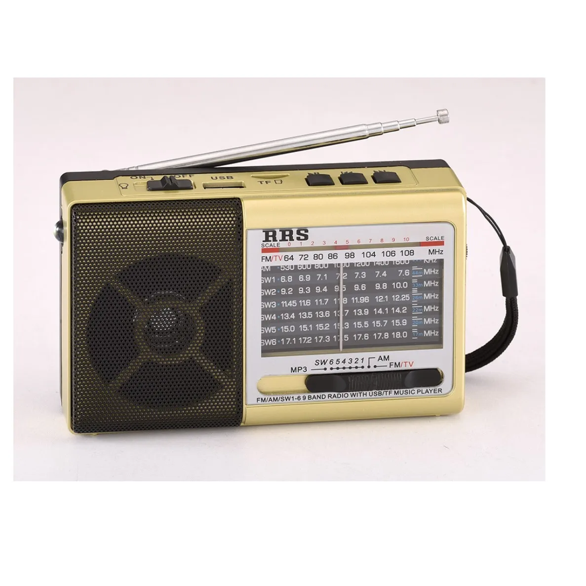 
R-629 manufacture high quality multi band rechargeable radio with MP3 player 