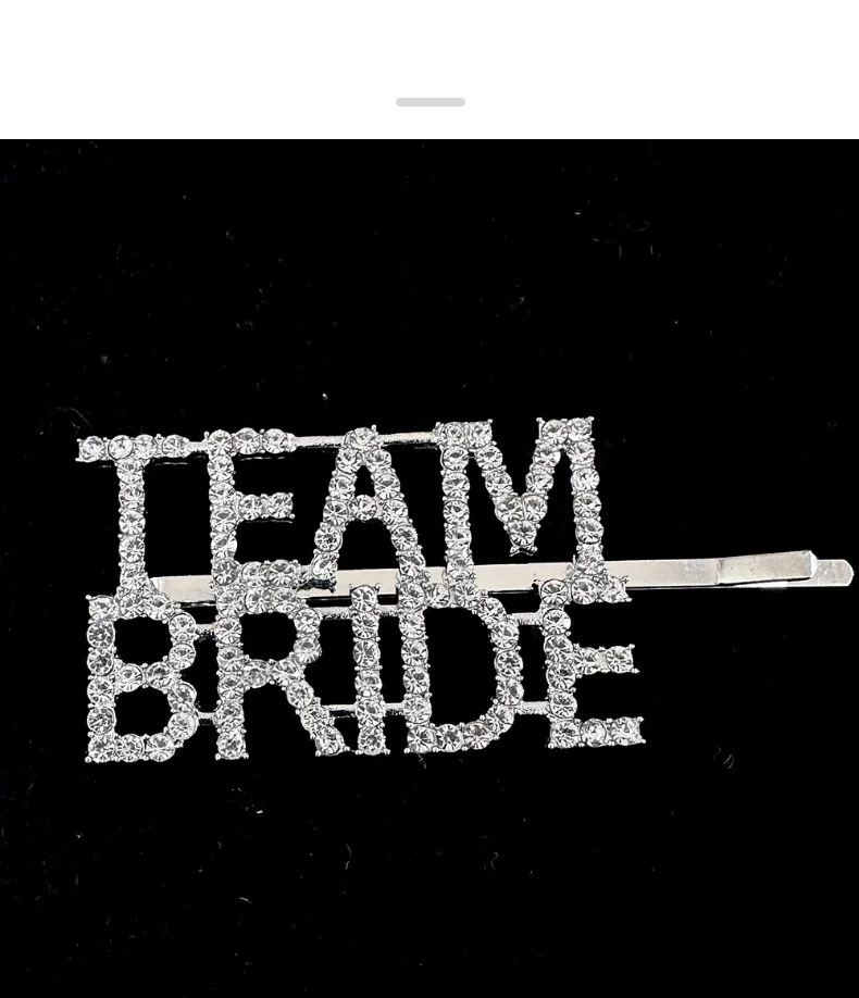 Jewelry Factory free custom silver rhinestone english name letter words bobby clip gold pins