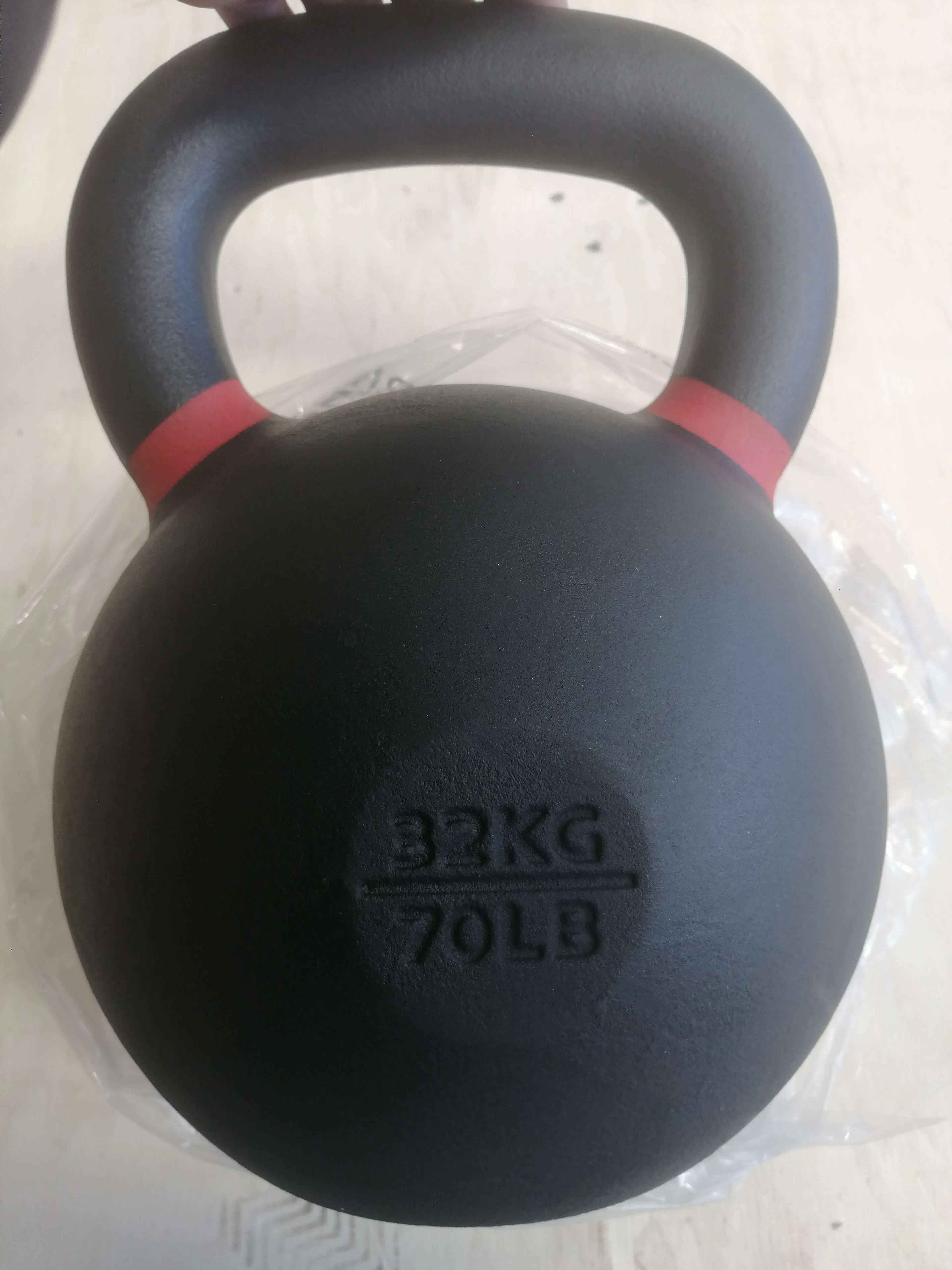 factory directly supply black powder coated cast iron kettlebell /  fitness equipment