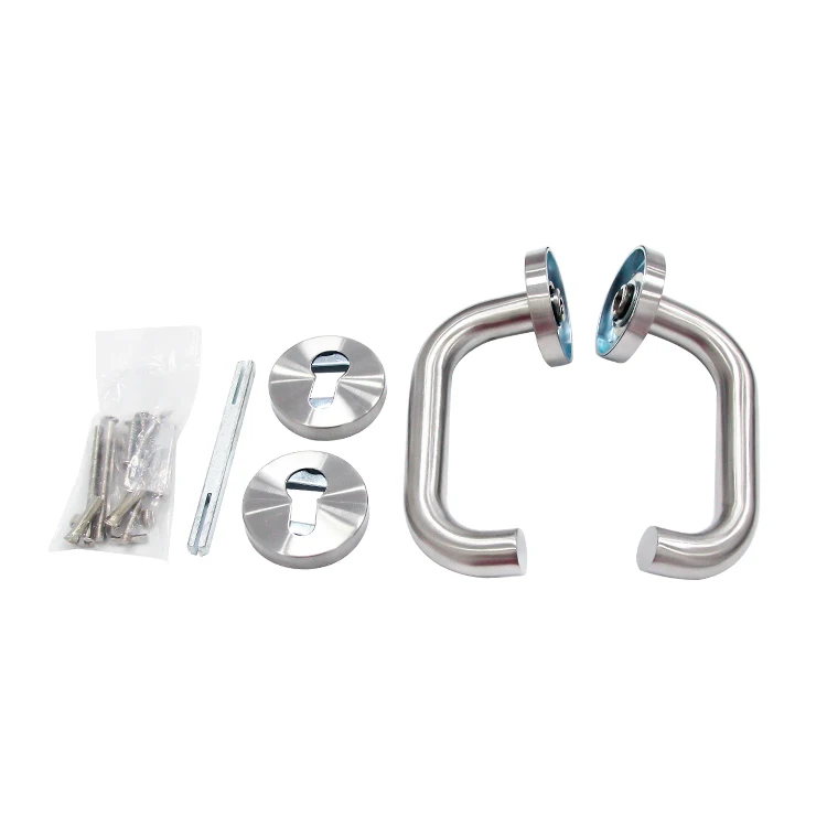 Manufacture Supplier Heavy Duty Fireproof Door Handle Stainless Steel European Standard Handle