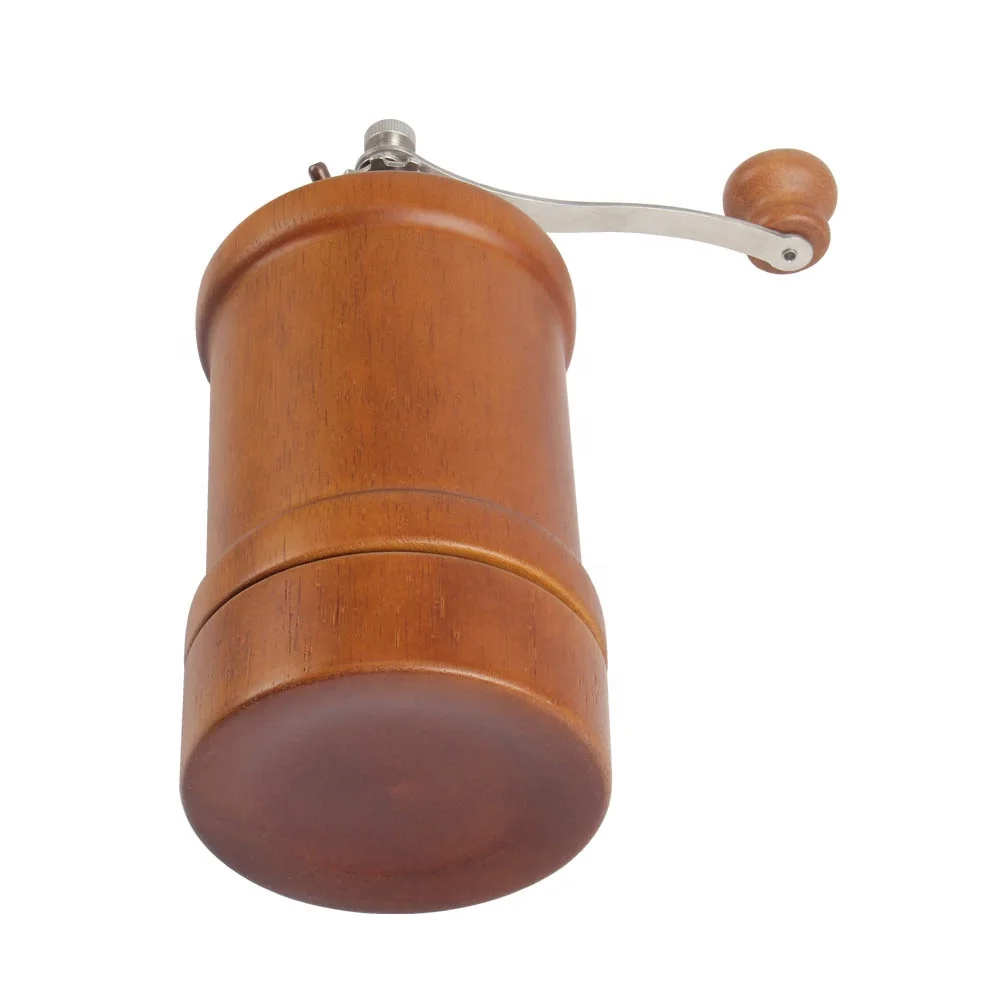 Bamboo Manual Coffee Bean Grinder with durable Burr