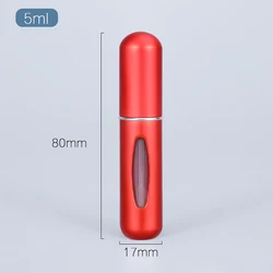 5ml Perfume Atomizer Portable Liquid Container For Cosmetics Mini Aluminum Spray Alcohol Empty Bottle Refillable For Traveling