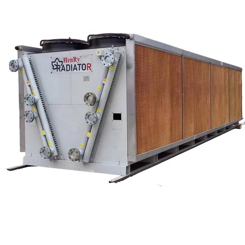 free cooling Heat Exchanger for Dielectric Cooling Fluid with 3D Drawing adiabatic cooling system