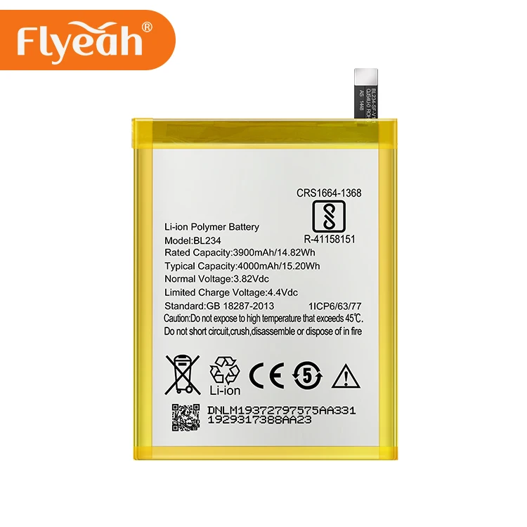 Good Price 3.82v li-polymer 4 Sim Mobile 4000mAh battery BL234 for Lenovo P70/P1M