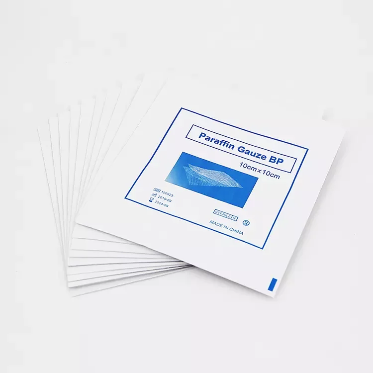 CE ISO Approved Wholesale manufacturers price  Medical High quality medical gauze paraffin dressing pad sterile vasline gauze