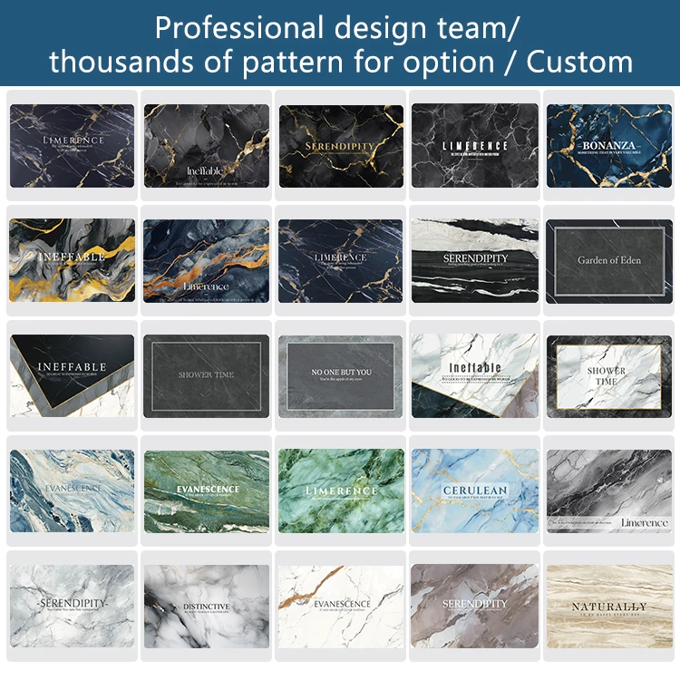 Free sample pattern custom absorbent rubber quick drying home living room kichen bath products rug non slip stone bath mat