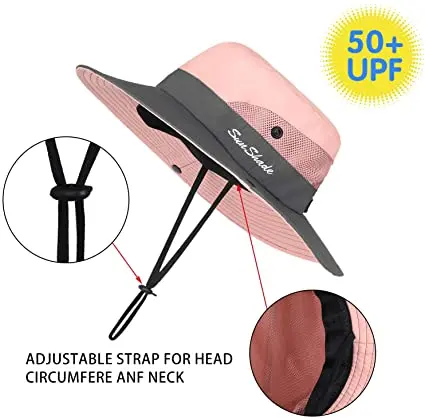 Amazon Summer Cotton Folding Sunscreen Sun Kids Bucket Hats with Ponytail Hole In Bulk