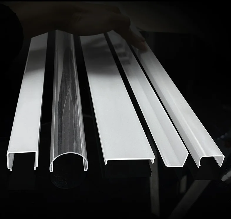 Lamp Diffuser Cover Profile Polycarbonate Optical Lighting Pvc Plastic Pc lamp Shade for Linear Led Light Lampshade