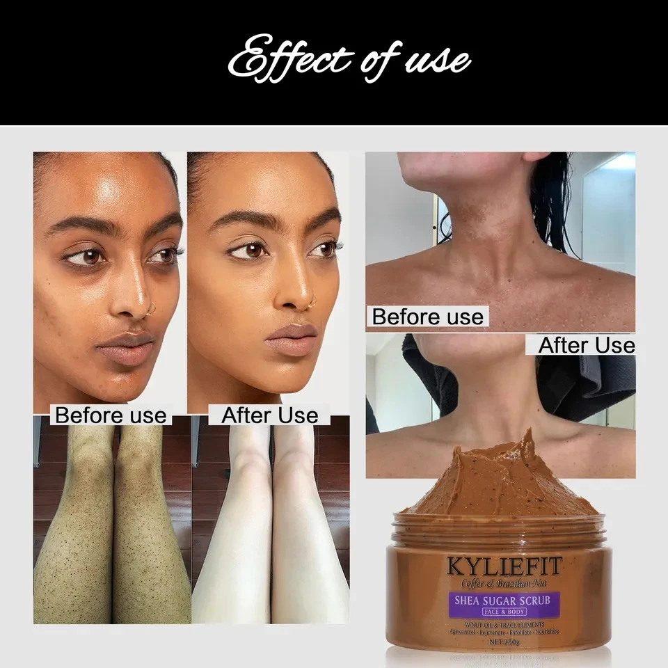 beauty salon custom scrubs coffee & brazilian nut face lightening remove dullness exfoliating foaming body scrub