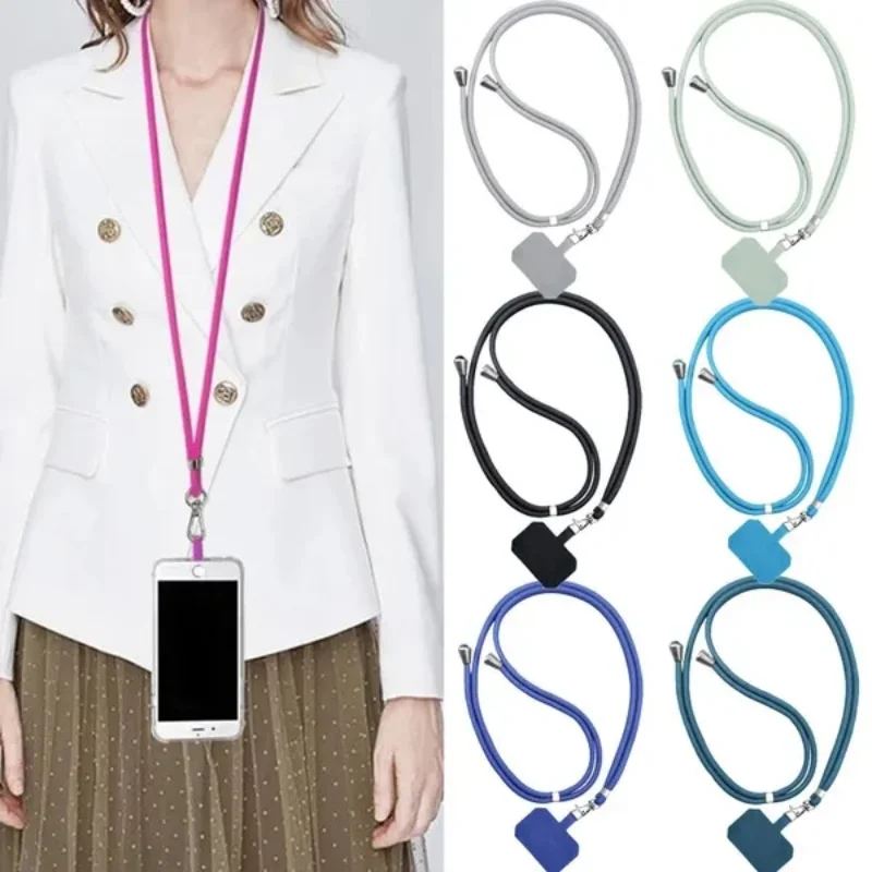Universal Crossbody Phone Lanyards with Patch Adjustable Mobile Phone Strap Lanyard Neck Rope for Cell Phone Hanging Cord Strap
