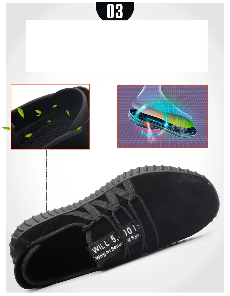 Lightweight Anti-Slip Flyknitting Sport Safety Shoes Non-Slip Rubber Outsole with Fleece Lining EVA Mesh Insole Breathable Boot