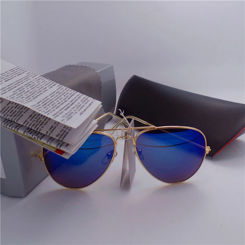 Sunglasses Brand designer Sunglasses Men Women  Aviation Ray Band Sun Glasses UV400 Fashion Cheap  Sunglasses with Box