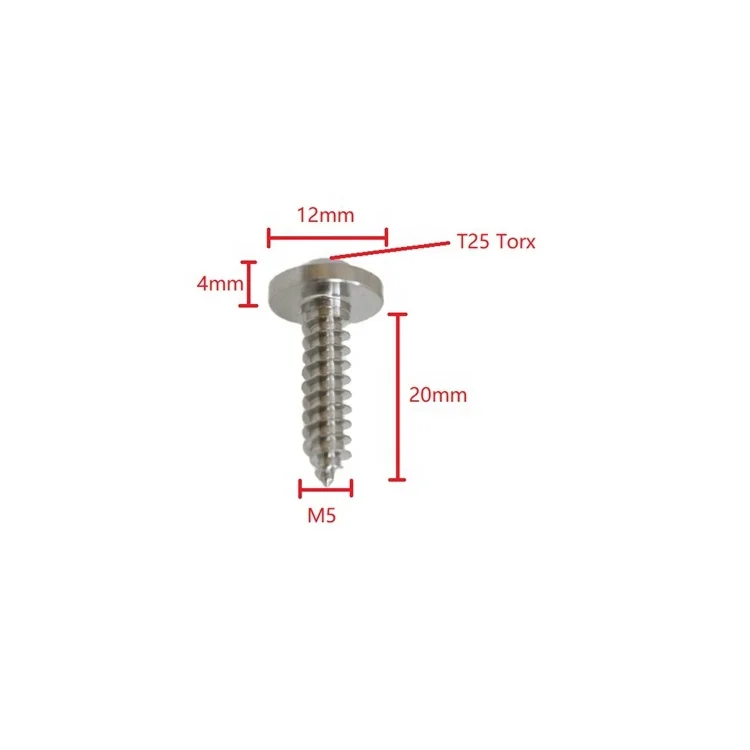 custom M4 M5 Torx socket head self-tapping bolt GR5 titanium screw for motorcycle