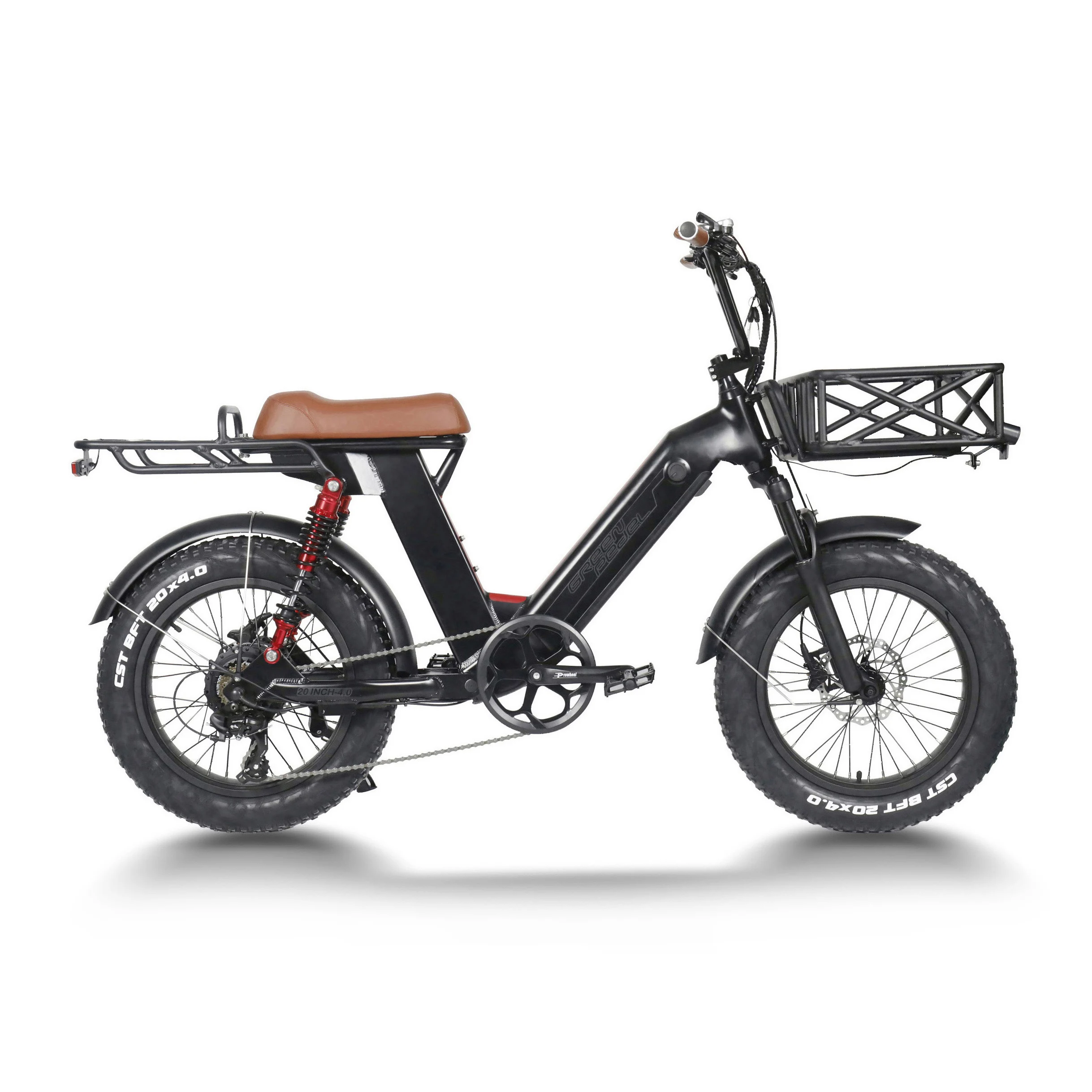48v 750w 20 inch fat wheel electric bicycle cargo ebike with LCD display