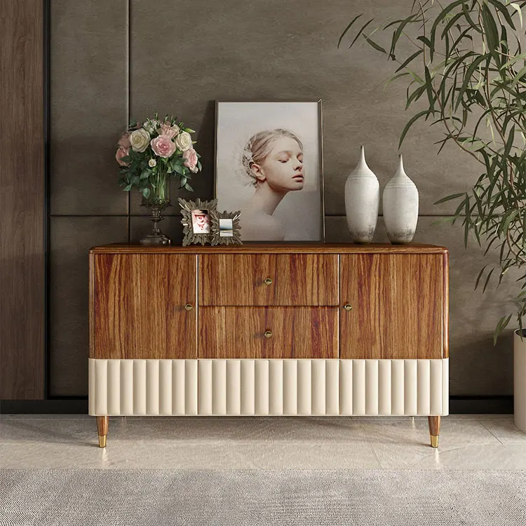 French Country Style Wooden Sideboard Buffet Cabinet for Cottage Living Room Decor