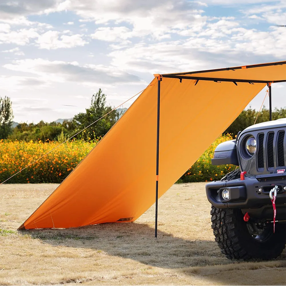 High Quality 420D Polyester Oxford 2.5*2.5M Waterproof PU2000 Awning Side Wall Car Side Awning Screen