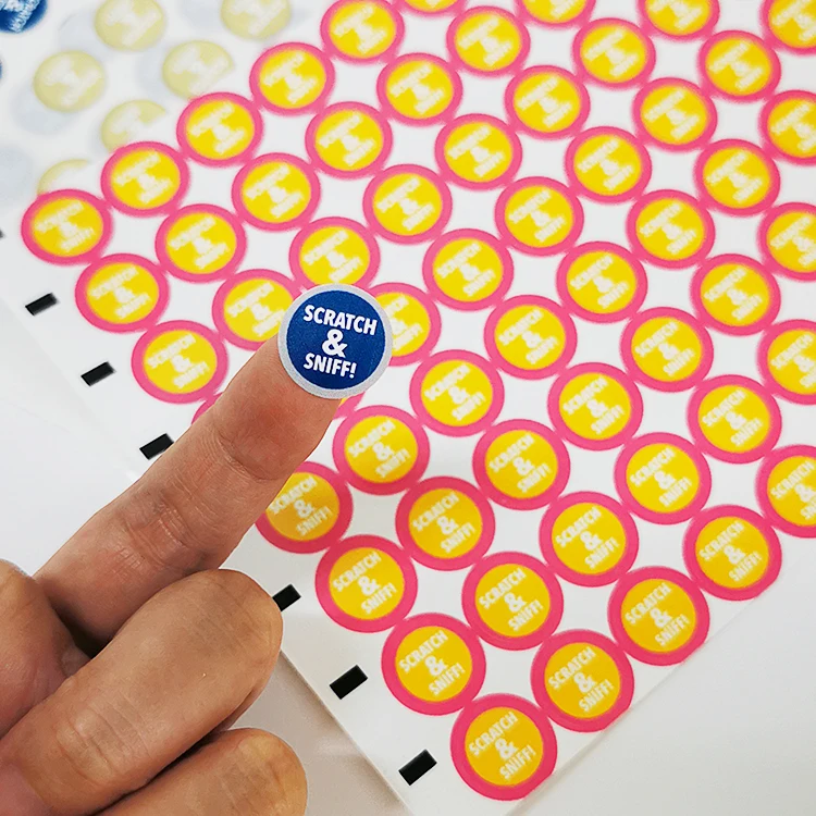 Наклейки для царапин и обнюхивания разные фруктовые ароматы