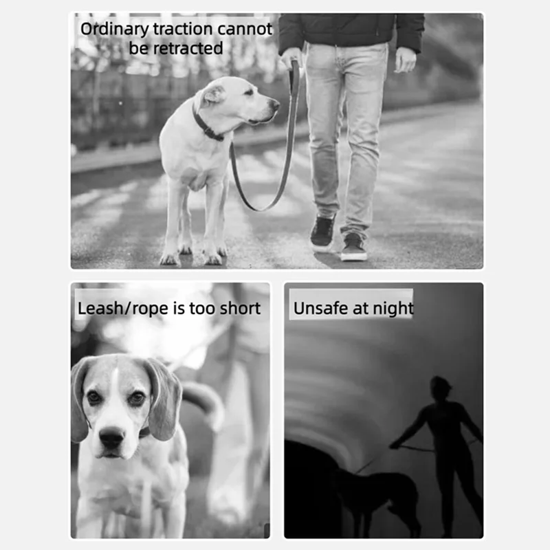 Luxury Retractable 5M Dog Leashes LED Light Pet Leash Traction Rope Belt Durable Automatic Pet Walk Leash