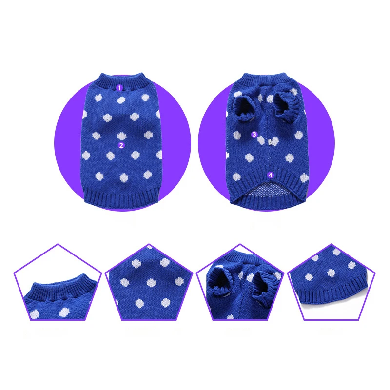 Cheap Wholesale Pet Clothes Knit Turtleneck Christmas Sweater Warm Cat Dog Apparel Autumn Winter Pet Sweater