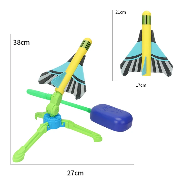 Outdoor Toys Flying Eva Foam Foot Pump Stomp Air Power Rockets Launcher Toys For Kids