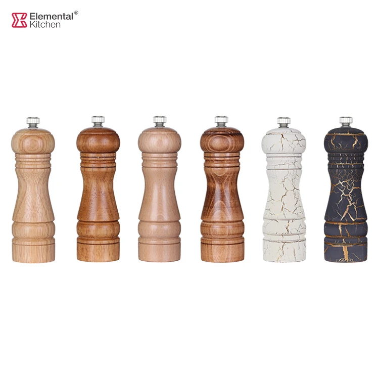 Hot Sale Pepper Grinder Glass Bottle Barbecue Manual Freshly Ground Black Pepper Spice Jar Seasoning Containers
