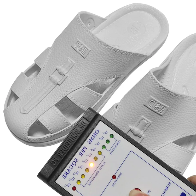 Good Sale Integrated Molding Unisex Design ESD Antistatic Work Slipper for Cleanroom Studio