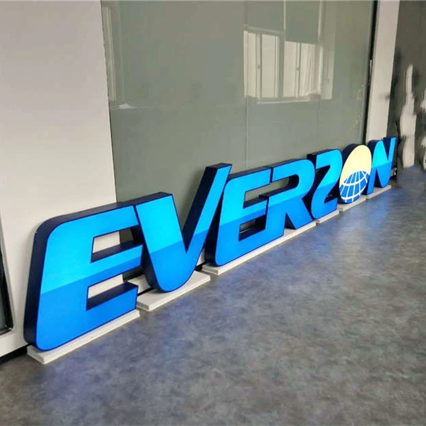 Custom 3d Logo Wall Logo Indoor Office Store Letter Sign Company Custom LED Luminous Signs Signage 3D logo