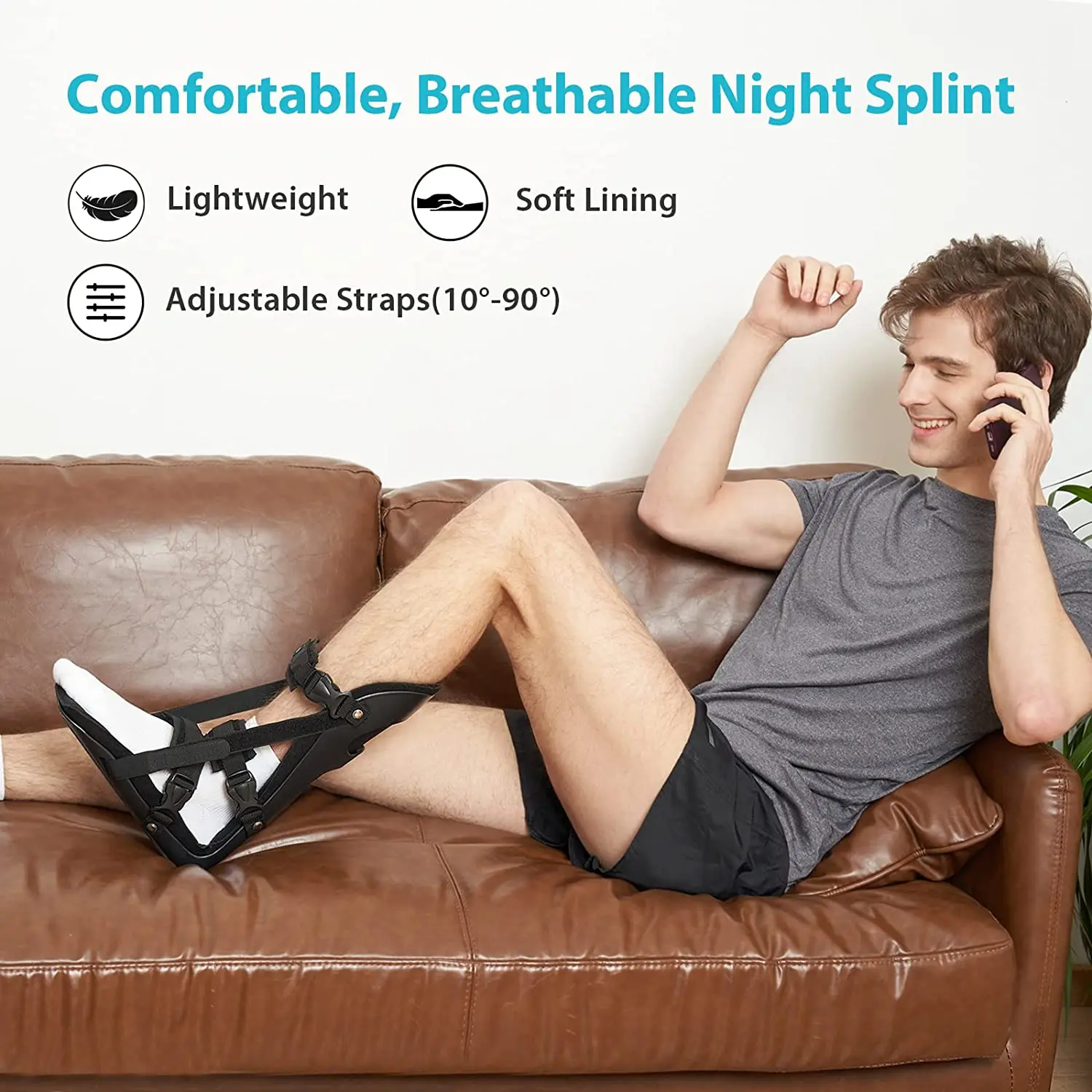 Professional Hot Selling  Custom Adjustable Ankle Foot Orthosis Support Breathable Pain Relief Ankle Foot Brace