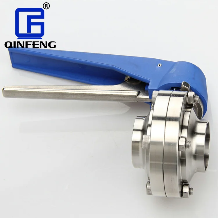 QINFENG гидравлический регулятор вафельного типа управление клапаном санитарный SS316L SS304 1 5 дюйма TC зажим