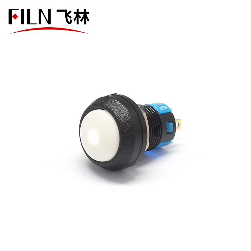 12mm 3V dot red LED Momentary 4 Pins 1NO Latching plastic round Mini Metal Push Button Switch