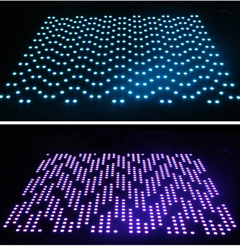 WS2812B гибкий 16*16 мм 5050 RGB матричный светодиодный дисплей PCB Пиксельная цифровая Rgb Светодиодная панель 5 В Адресуемая светодиодная матричная