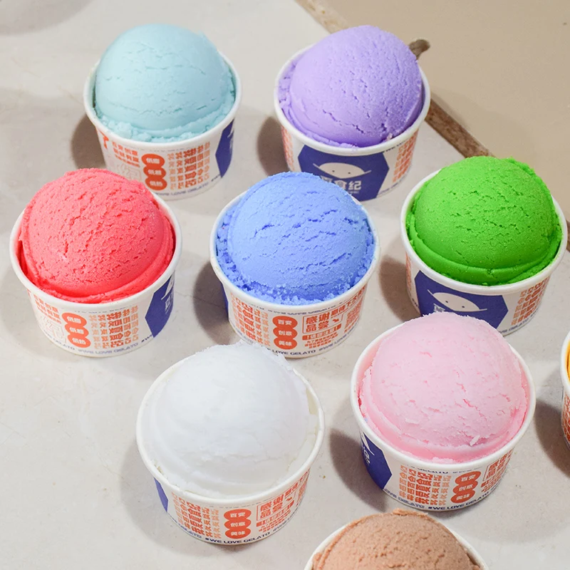 Simulation Scoop Ice Cream Cup Model Fake Cone Cake Decoration Household Children Play DIY Toys Ball Display Faux
